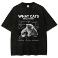 What Cats Really Think Vintage Distressed T-shirt
