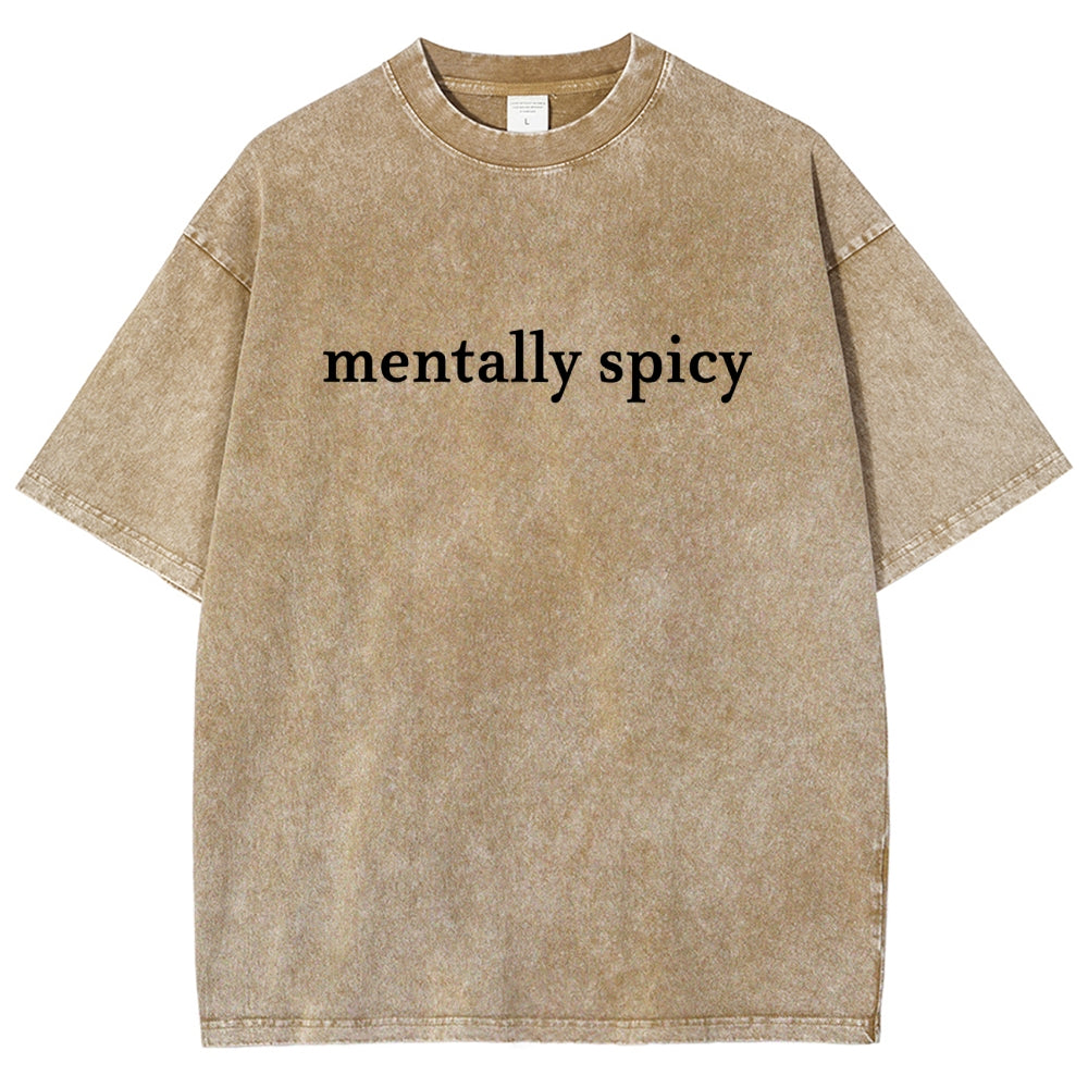 Mentally spicy Vintage Distressed T-shirt