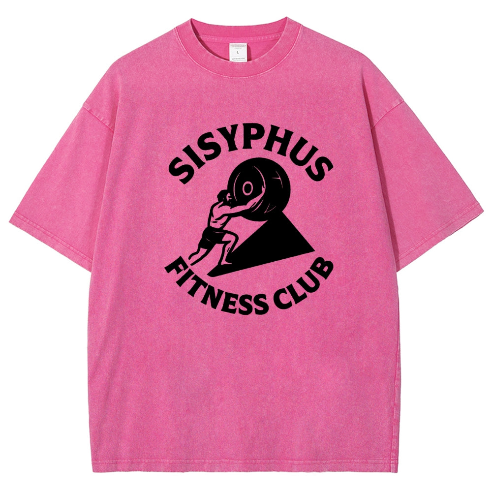 Sisyphus Gym Club Vintage Distressed T-shirt