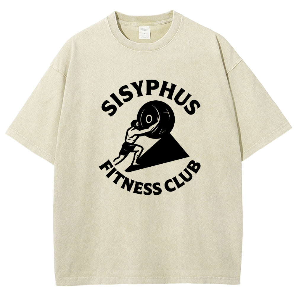 Sisyphus Gym Club Vintage Distressed T-shirt