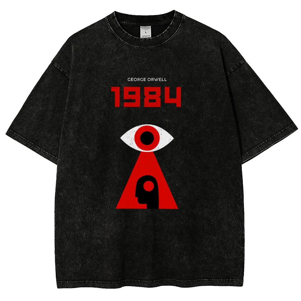 1984 Orwell  Vintage Distressed T-shirt