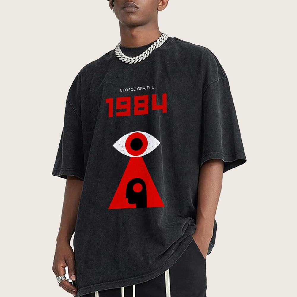 1984 Orwell  Vintage Distressed T-shirt