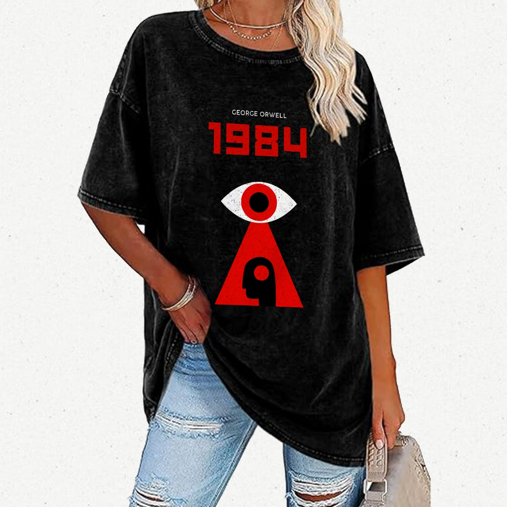 1984 Orwell  Vintage Distressed T-shirt