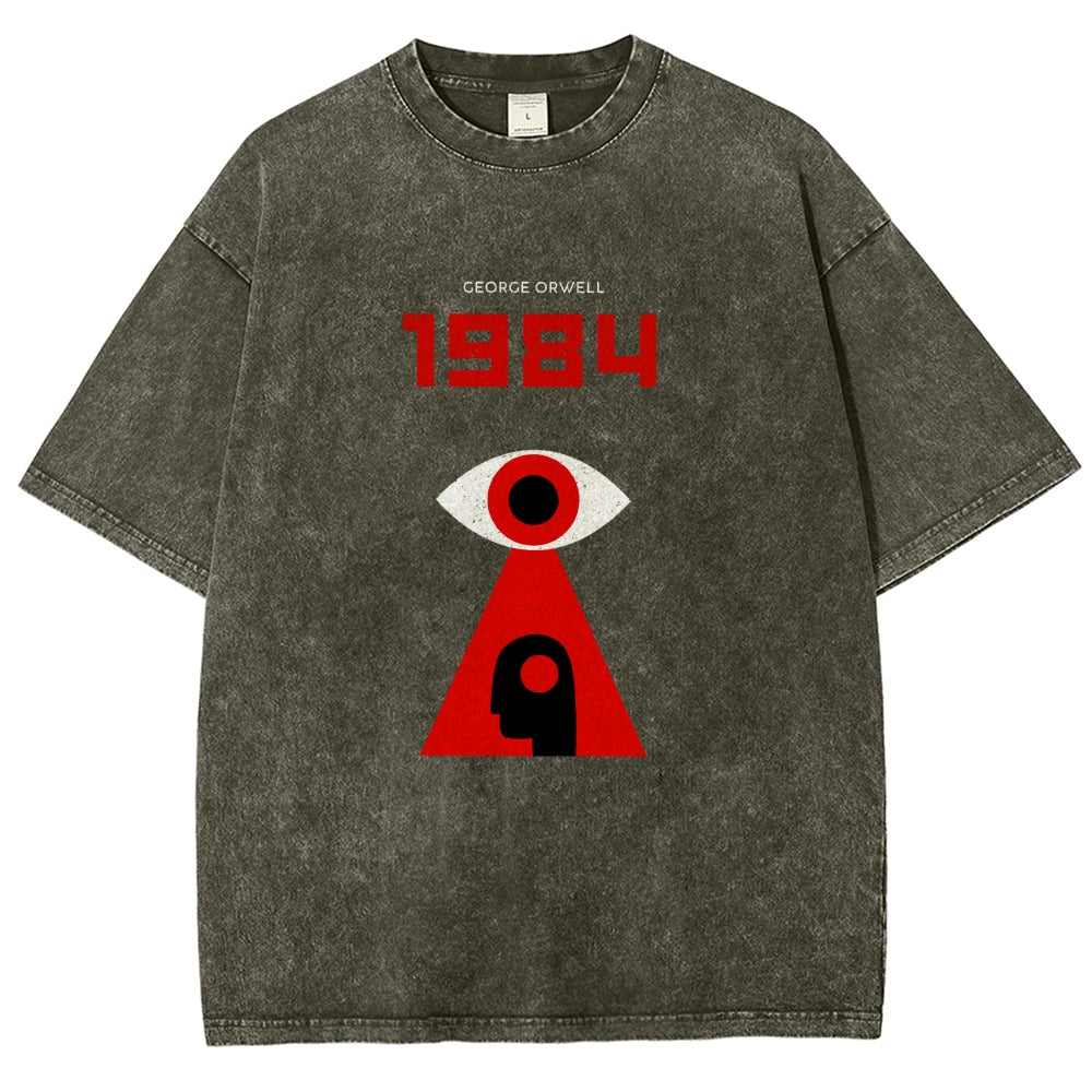 1984 Orwell  Vintage Distressed T-shirt