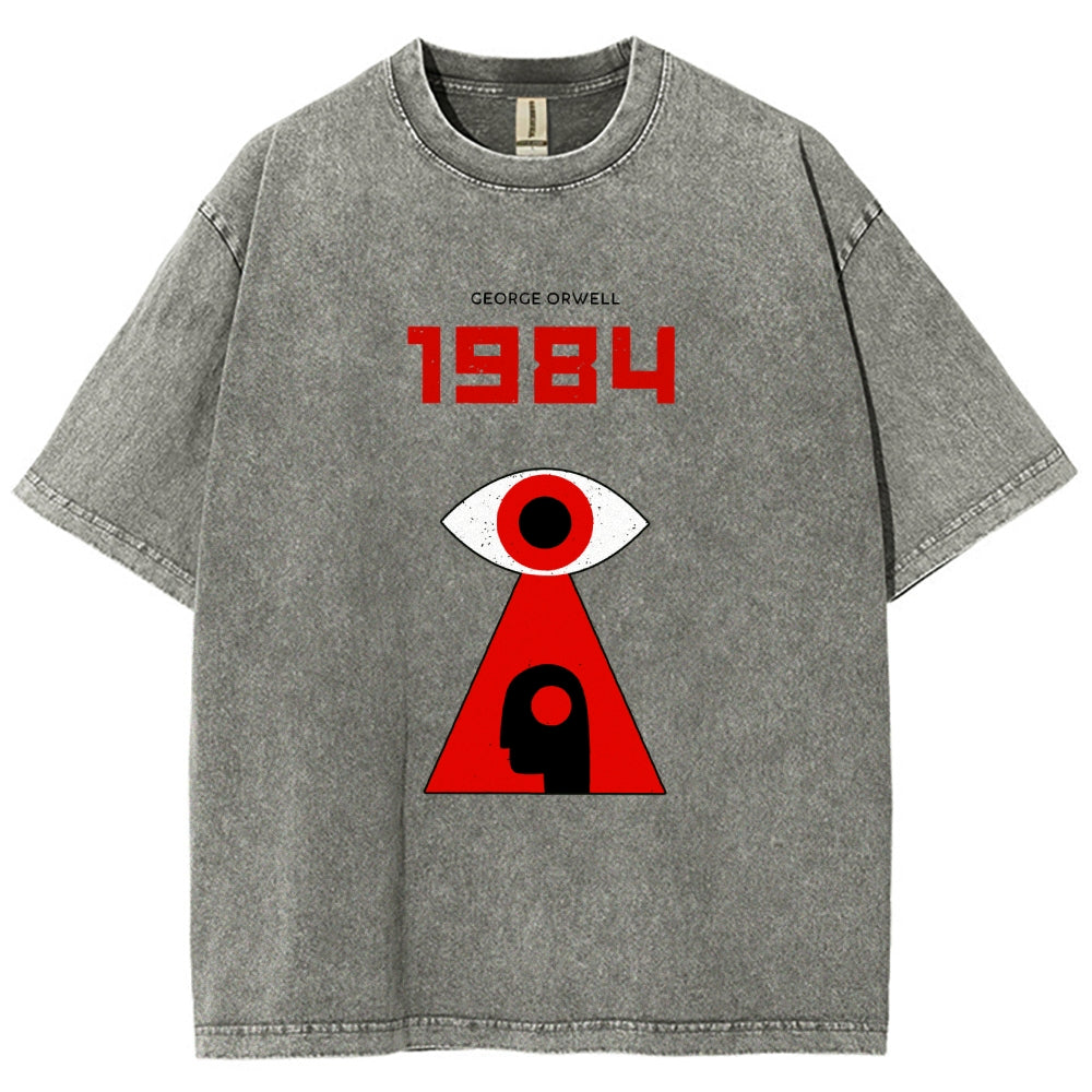 1984 Orwell  Vintage Distressed T-shirt