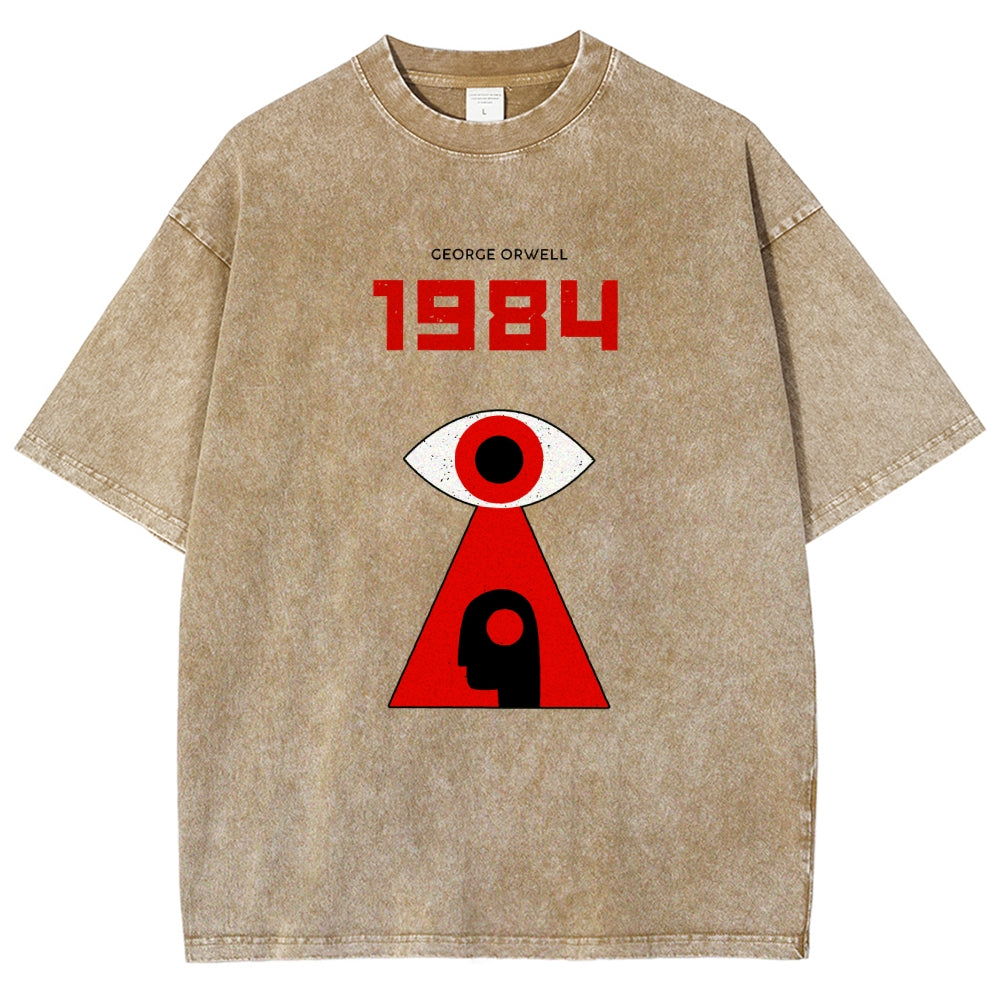 1984 Orwell  Vintage Distressed T-shirt