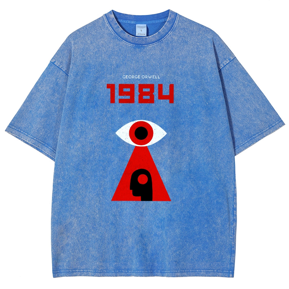 1984 Orwell  Vintage Distressed T-shirt