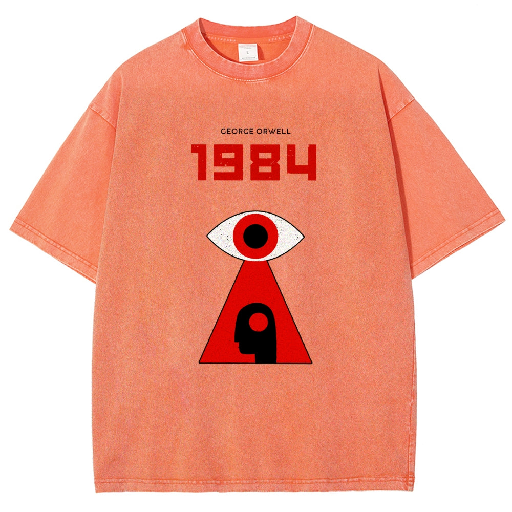 1984 Orwell  Vintage Distressed T-shirt