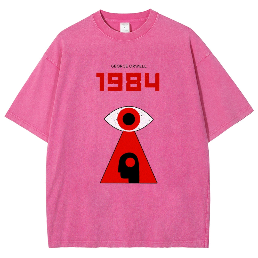 1984 Orwell  Vintage Distressed T-shirt