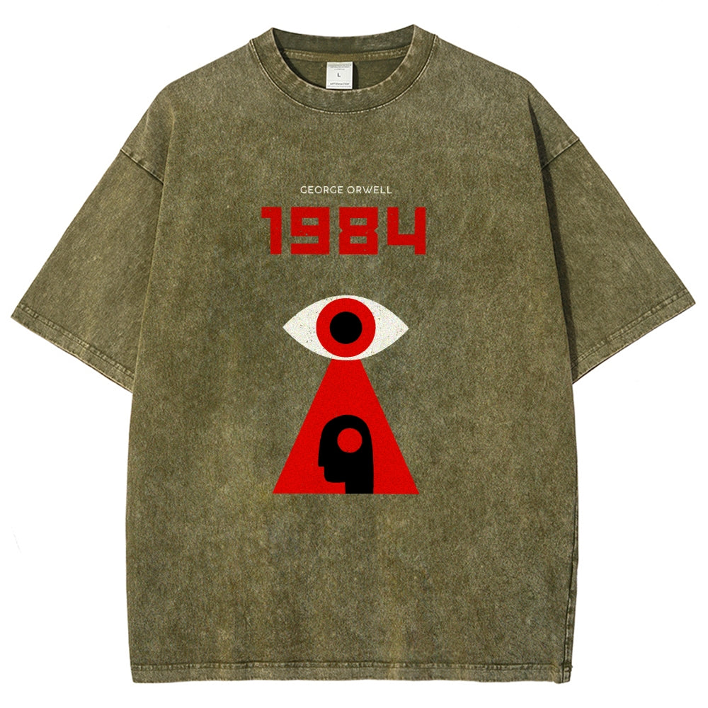 1984 Orwell  Vintage Distressed T-shirt