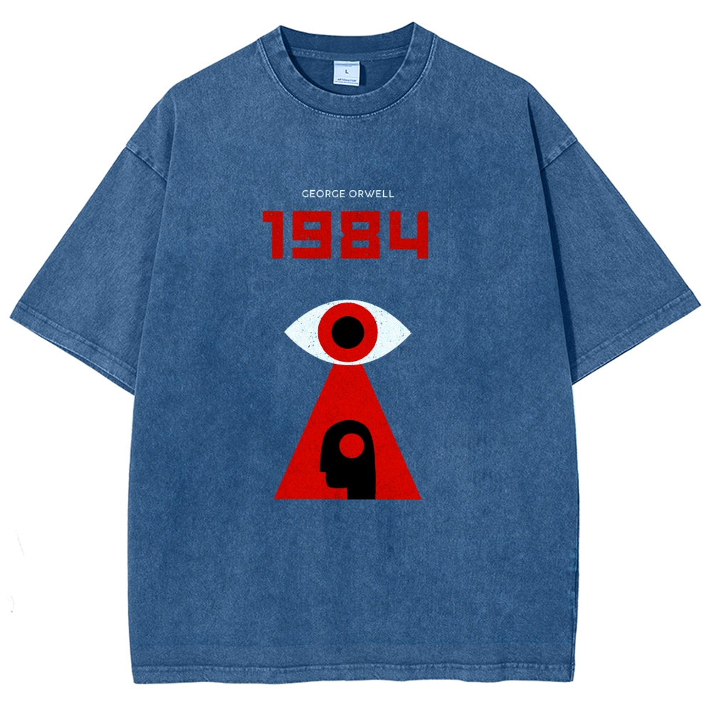 1984 Orwell  Vintage Distressed T-shirt