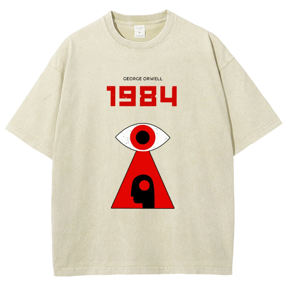 1984 Orwell  Vintage Distressed T-shirt