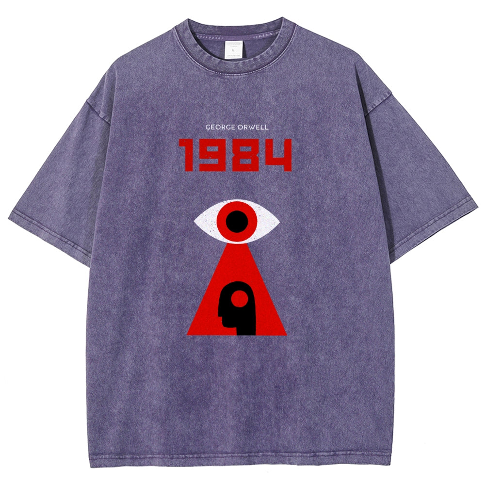 1984 Orwell  Vintage Distressed T-shirt
