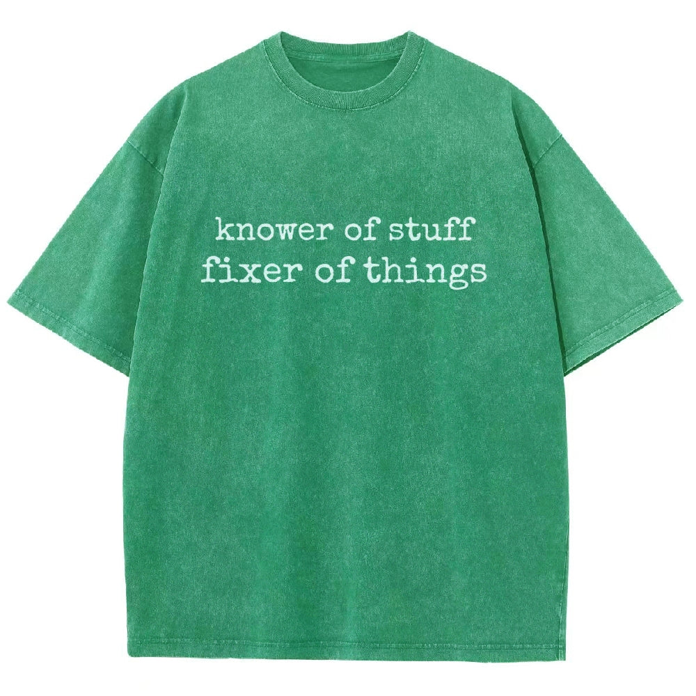 Knower Of Stuff • Fixer Of Things Vintage Distressed T-shirt