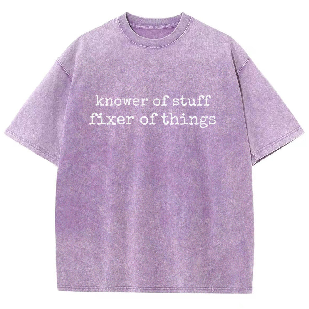 Knower Of Stuff • Fixer Of Things Vintage Distressed T-shirt