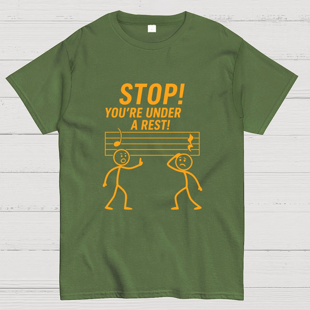 Stop Under A Rest Music  T-Shirt
