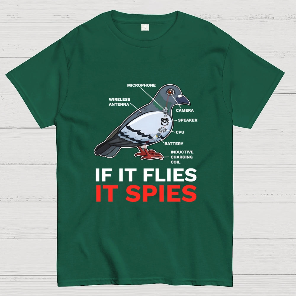 If It Flies It Spies Pigeon Anatomy Bird Aren't Real  T-Shirt