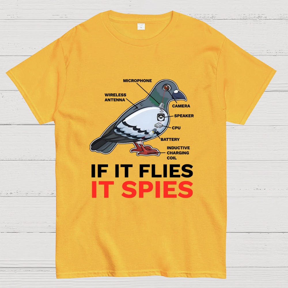 If It Flies It Spies Pigeon Anatomy Bird Aren't Real  T-Shirt