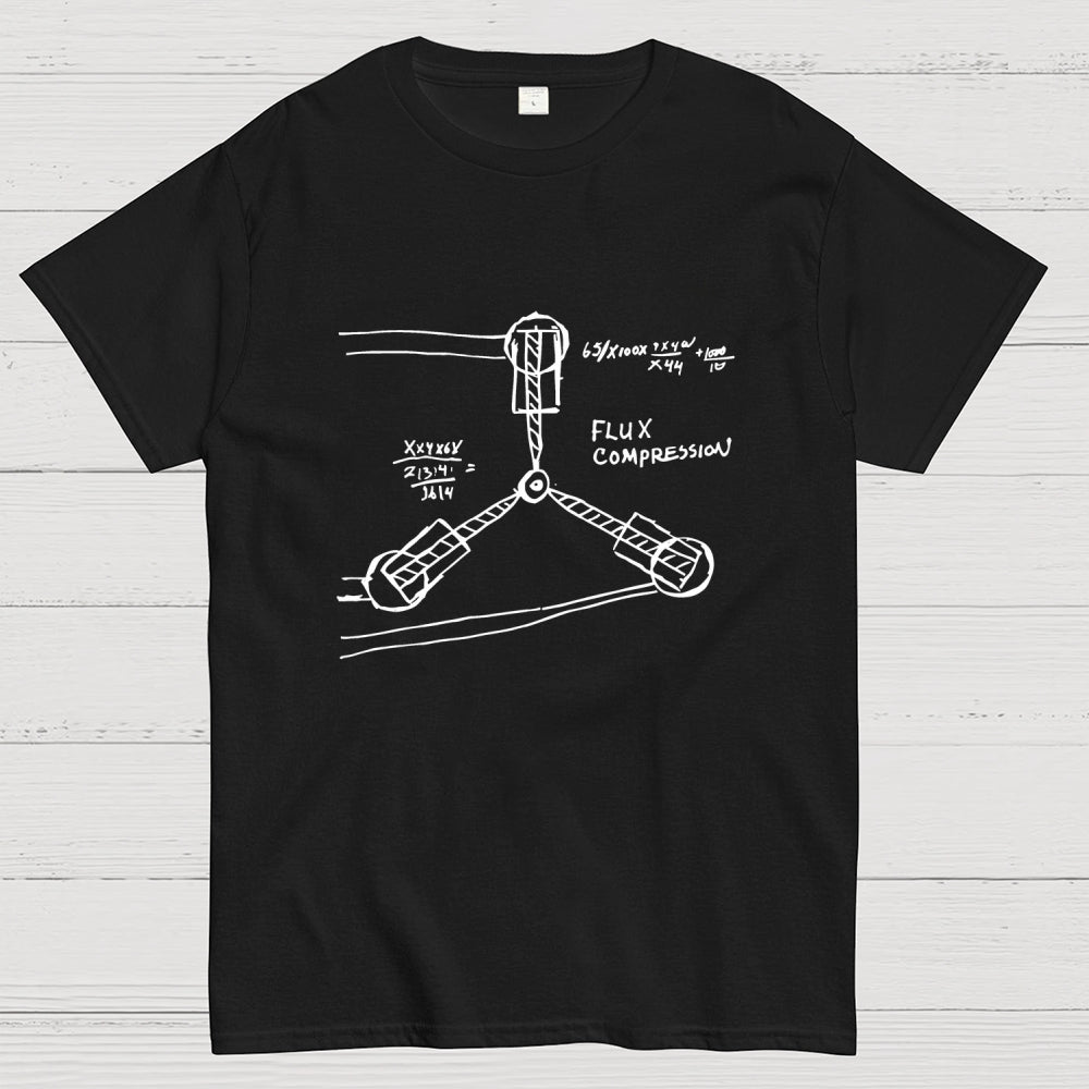 Flux Capacitor Sketch From Back To The Future  T-Shirt