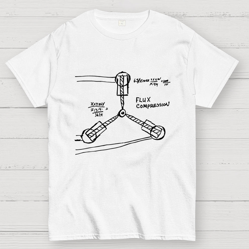 Flux Capacitor Sketch From Back To The Future  T-Shirt