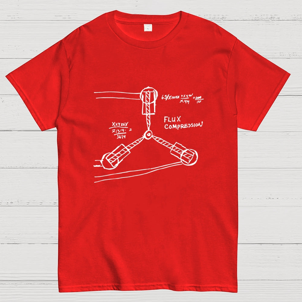 Flux Capacitor Sketch From Back To The Future  T-Shirt