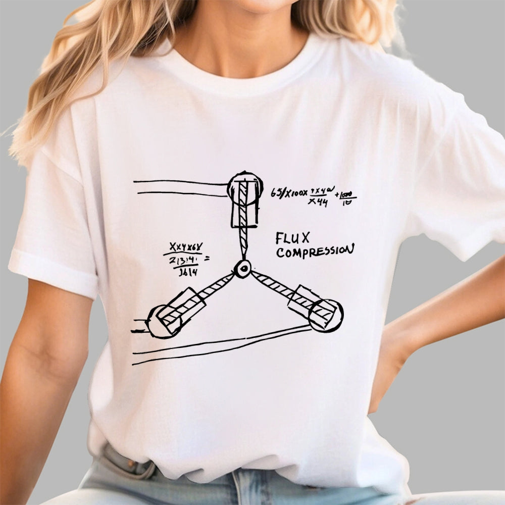 Flux Capacitor Sketch From Back To The Future  T-Shirt