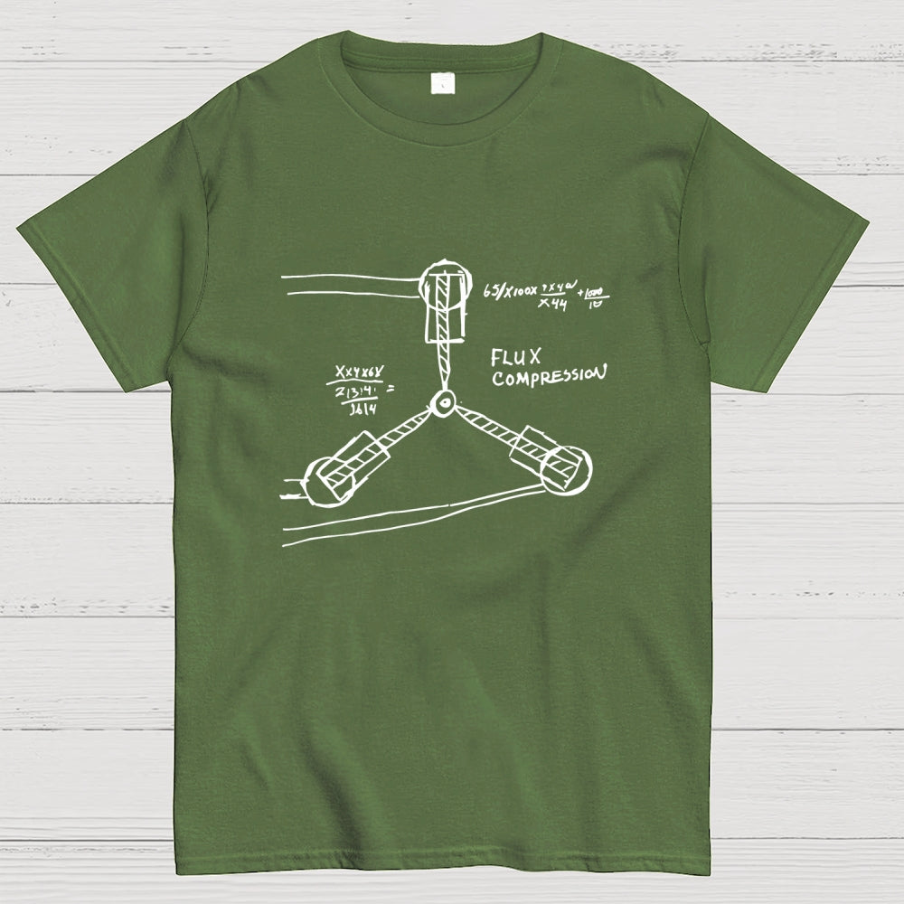 Flux Capacitor Sketch From Back To The Future  T-Shirt