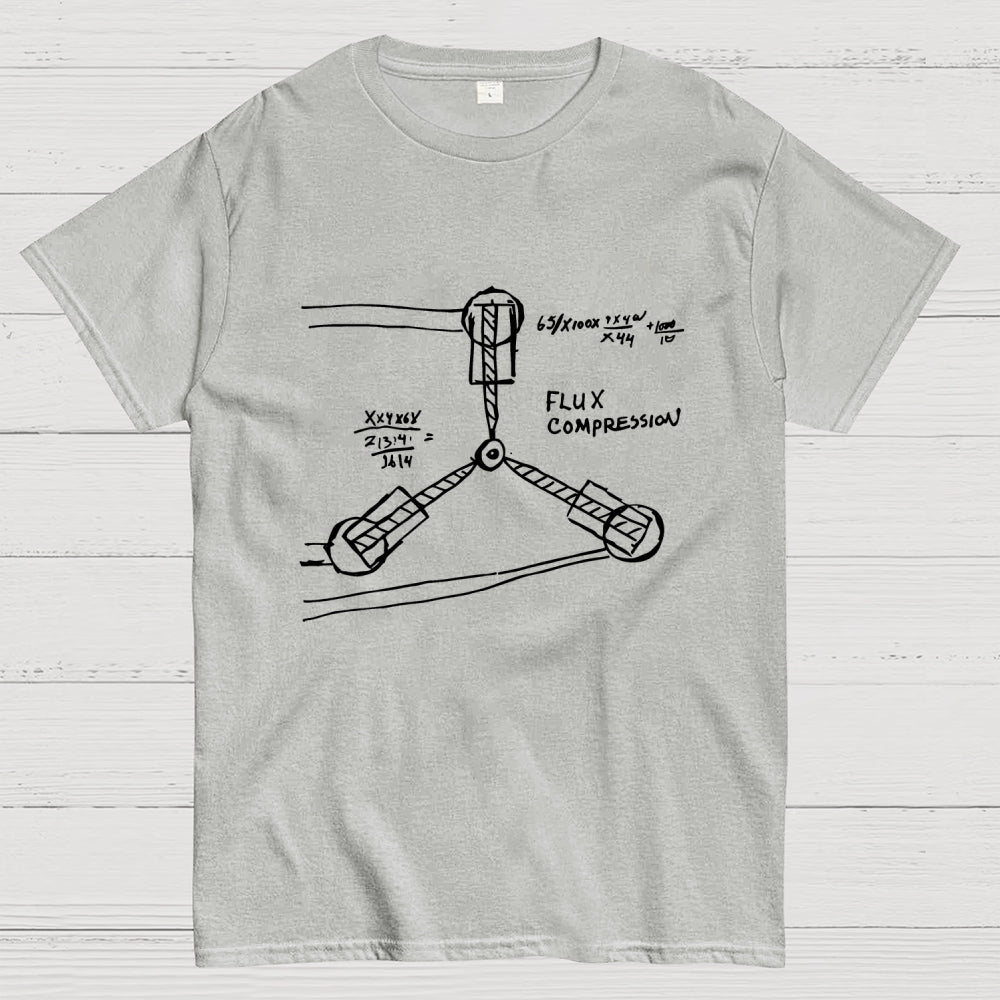 Flux Capacitor Sketch From Back To The Future  T-Shirt