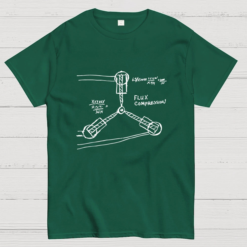 Flux Capacitor Sketch From Back To The Future  T-Shirt