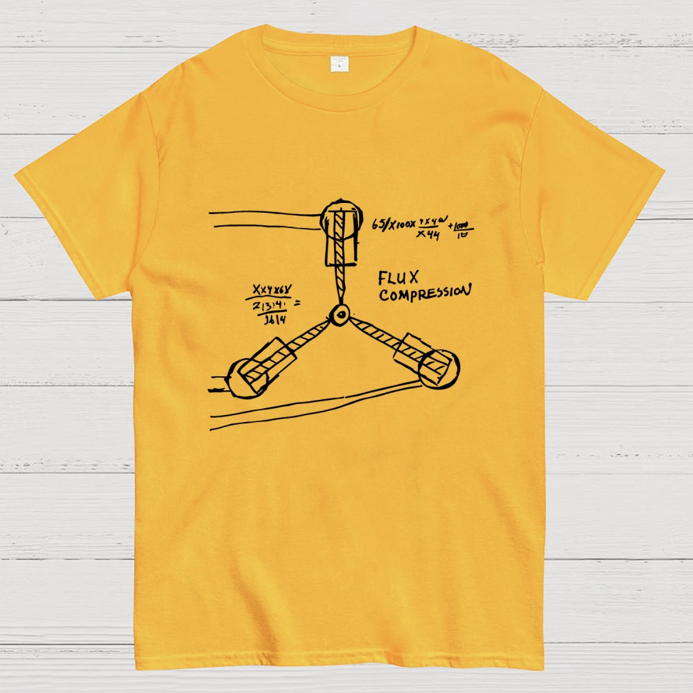 Flux Capacitor Sketch From Back To The Future  T-Shirt