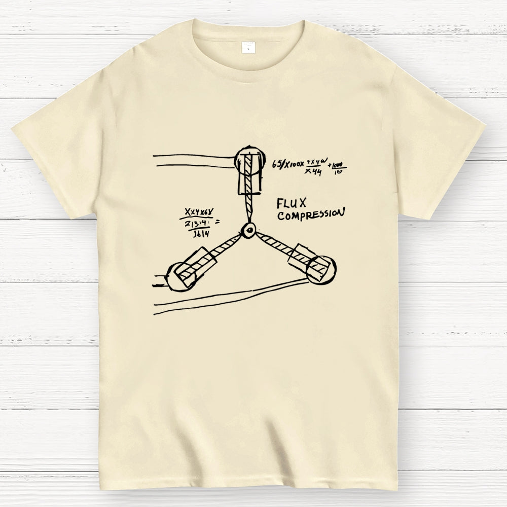 Flux Capacitor Sketch From Back To The Future  T-Shirt