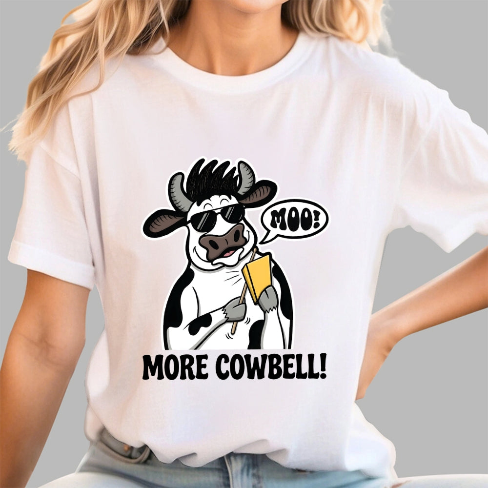 Funny Animal More Cowbell Art Print  T-Shirt
