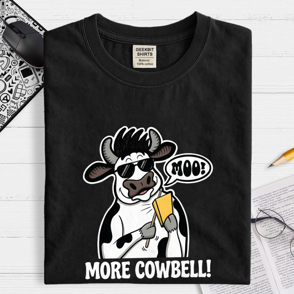 Funny Animal More Cowbell Art Print  T-Shirt