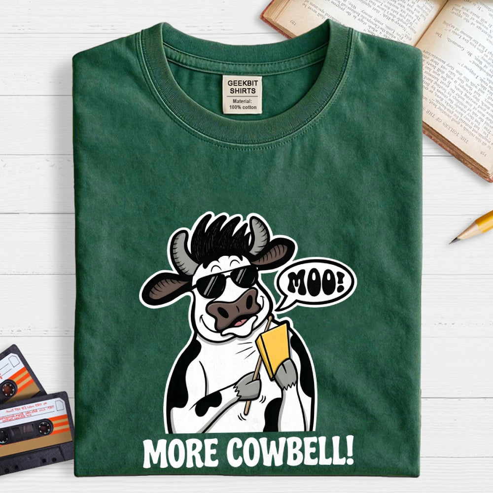 Funny Animal More Cowbell Art Print  T-Shirt