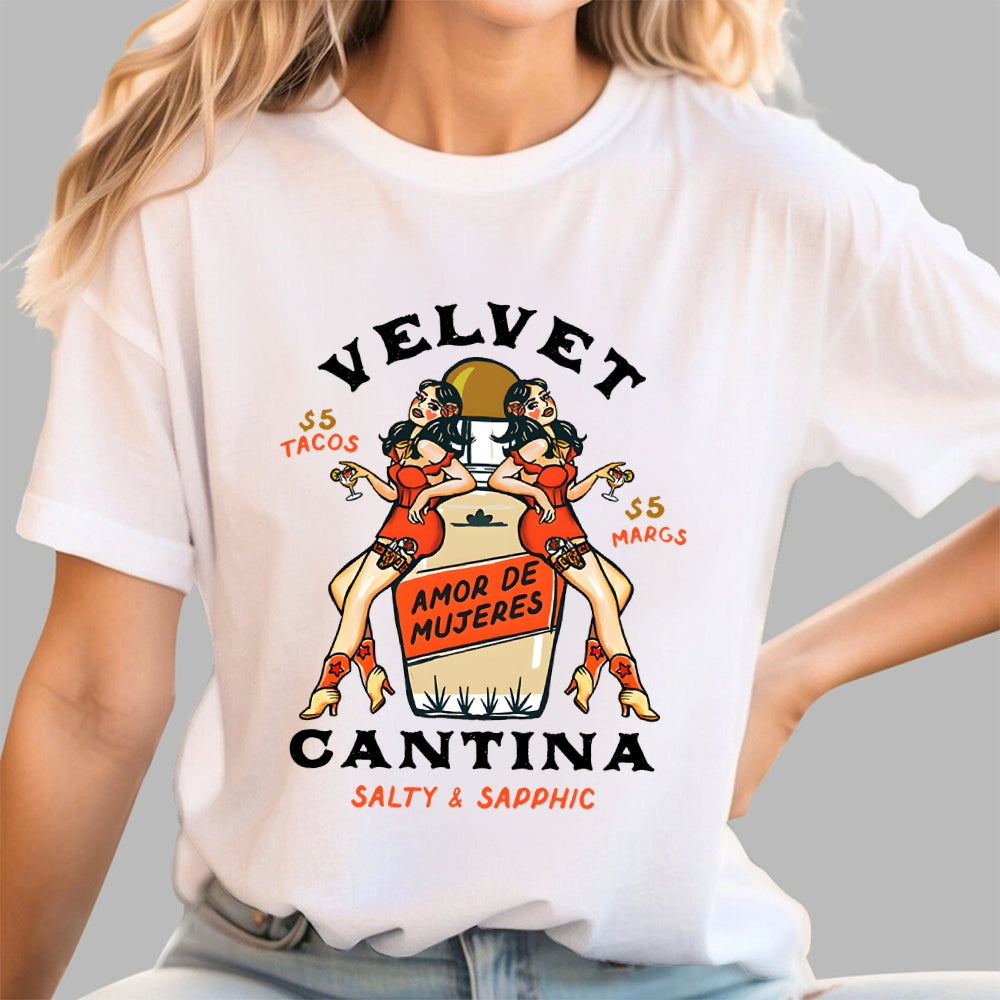 Velvet Cantina Pinup Cowgirls  T-Shirt