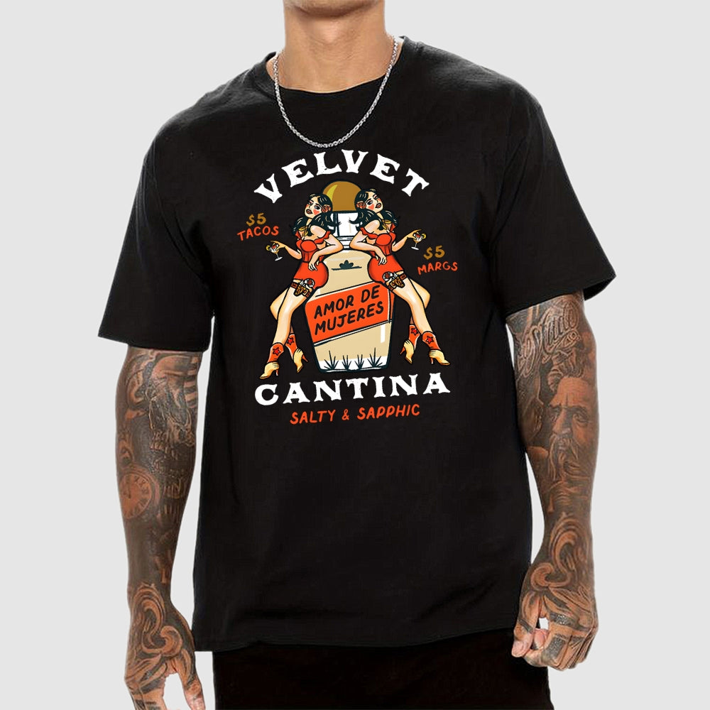 Velvet Cantina Pinup Cowgirls  T-Shirt