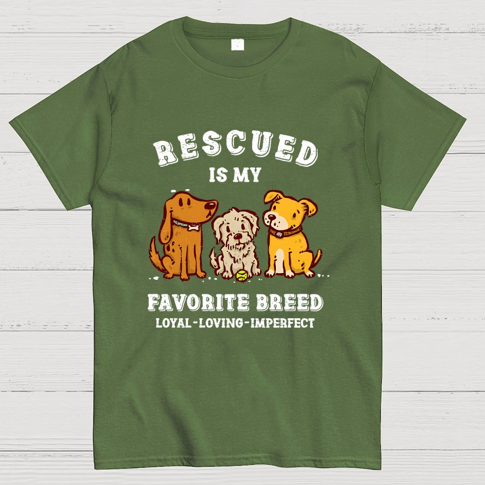 Rescued Is My Favorite Breed  T-Shirt