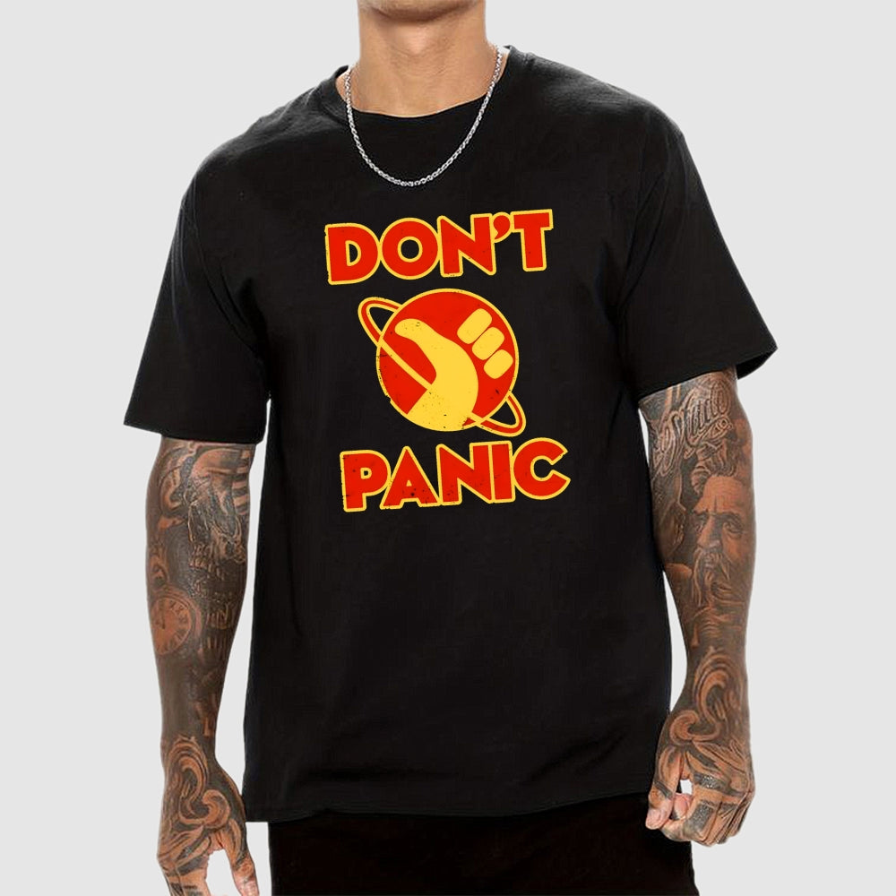 Galactic Hitchhiker Don't Panic  T-Shirt