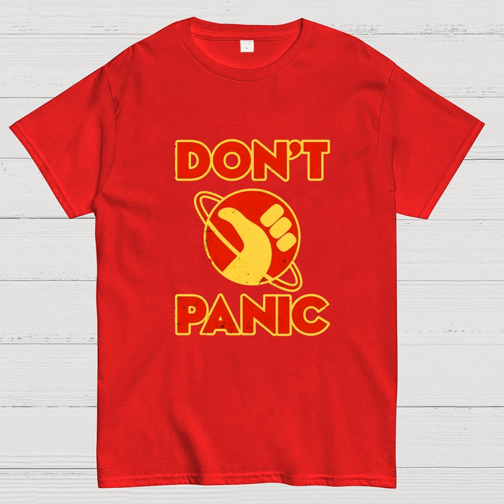 Galactic Hitchhiker Don't Panic  T-Shirt