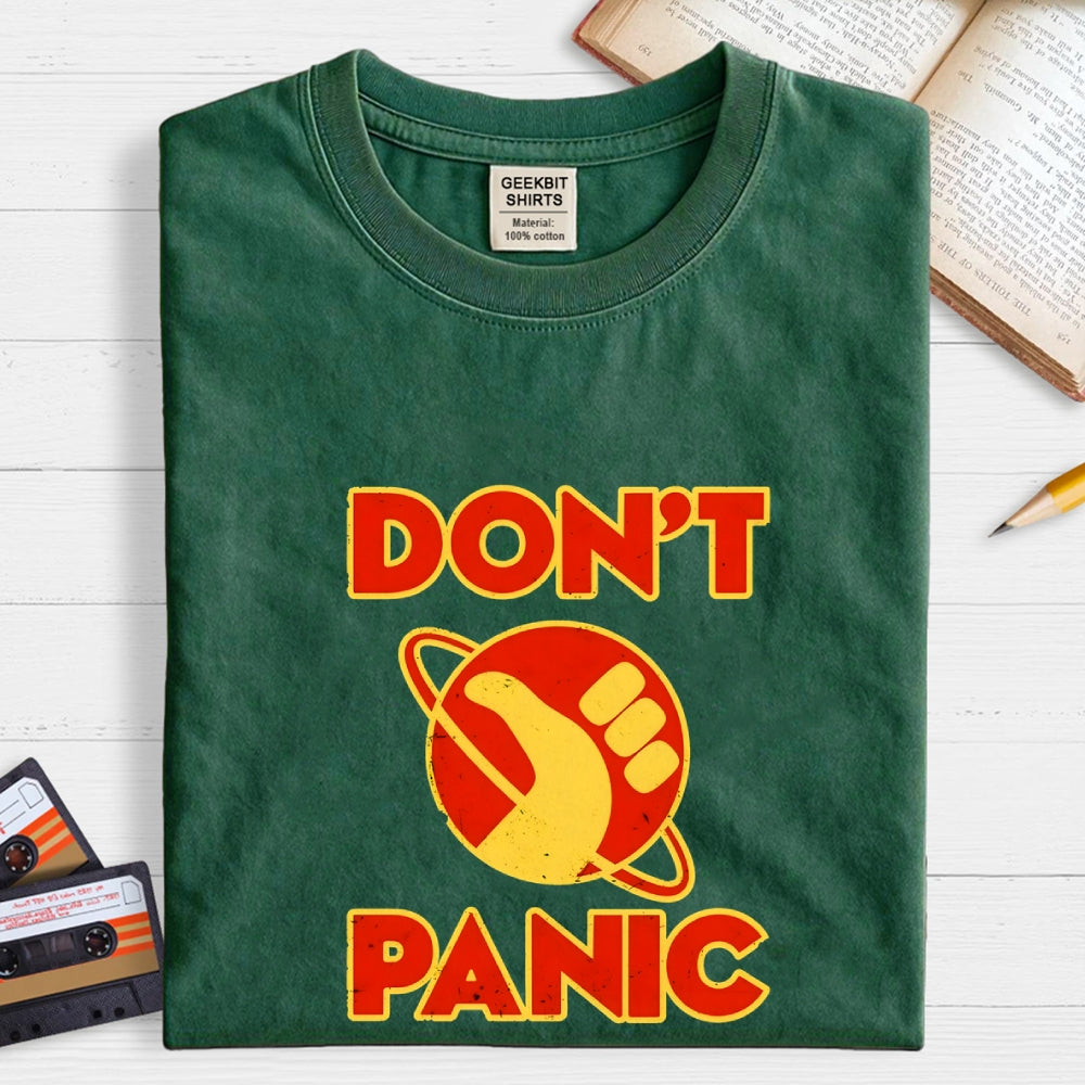 Galactic Hitchhiker Don't Panic  T-Shirt