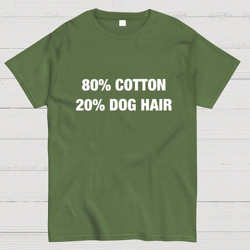 80%Cotton 20%Dog Hair  T-Shirt