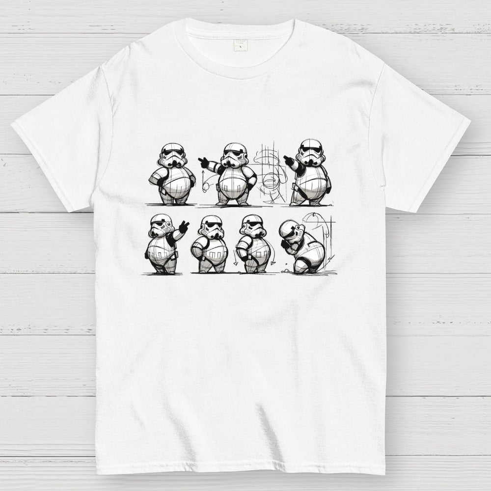 Obese version of Imperial soldier design draft  T-Shirt