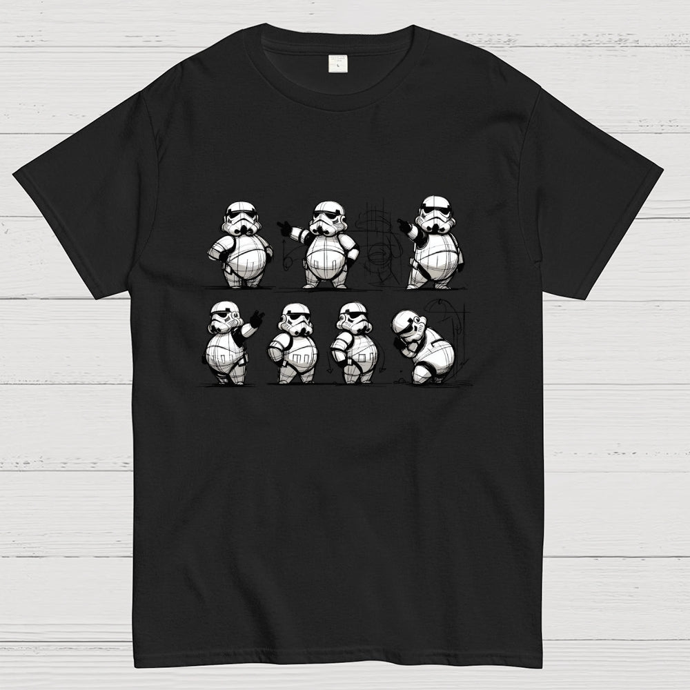 Obese version of Imperial soldier design draft  T-Shirt