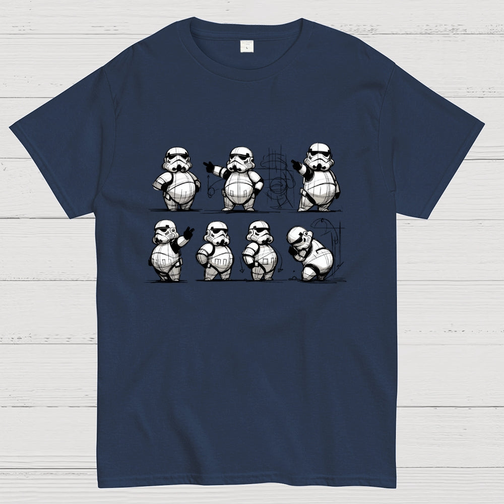 Obese version of Imperial soldier design draft  T-Shirt