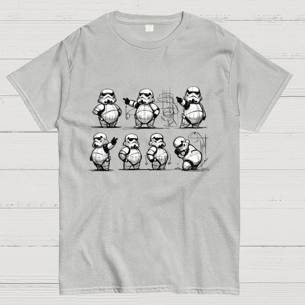 Obese version of Imperial soldier design draft  T-Shirt