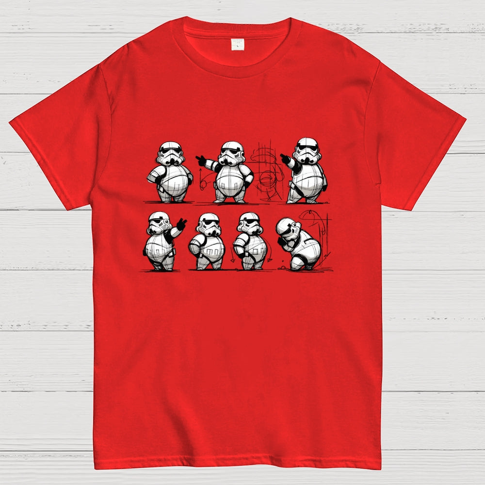 Obese version of Imperial soldier design draft  T-Shirt