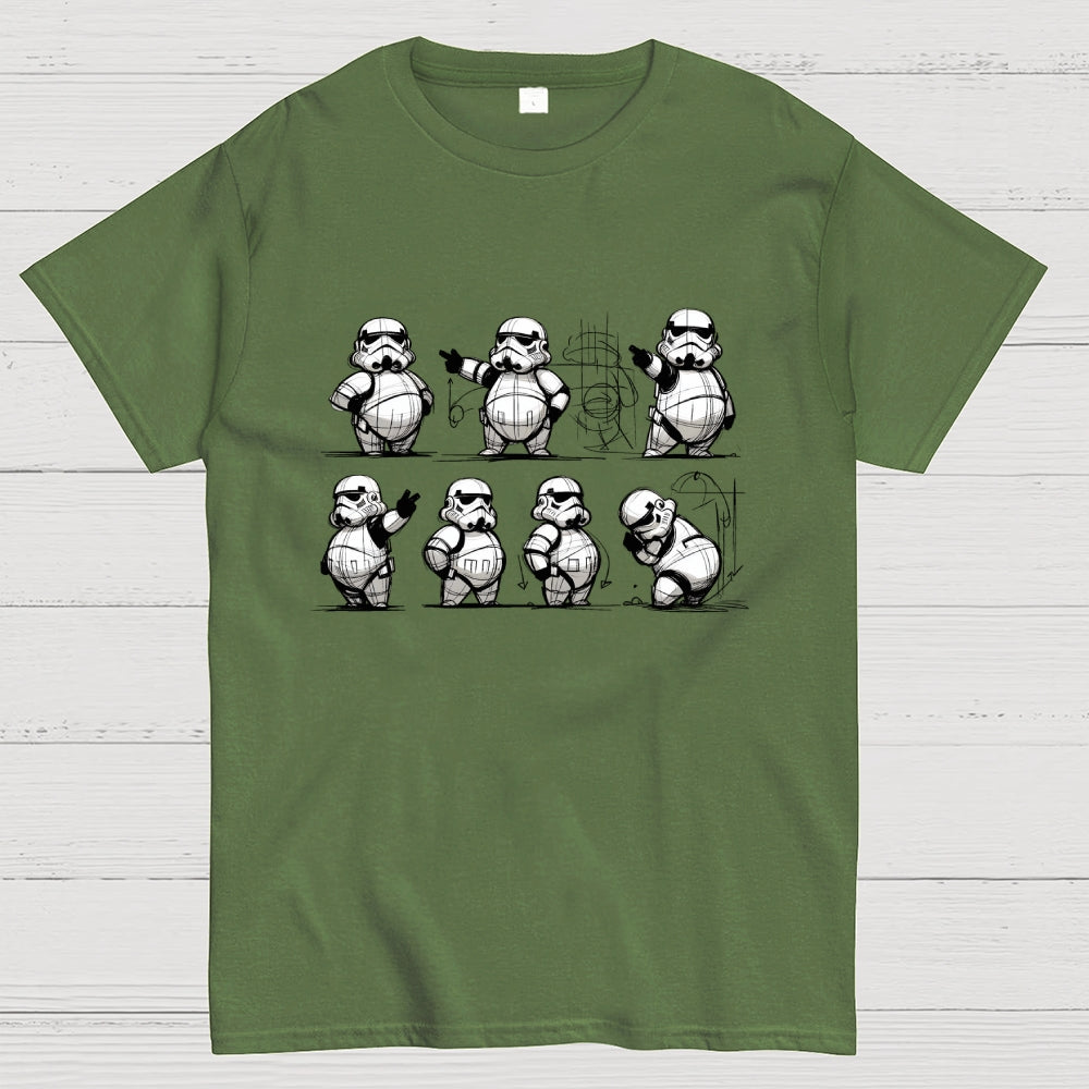 Obese version of Imperial soldier design draft  T-Shirt
