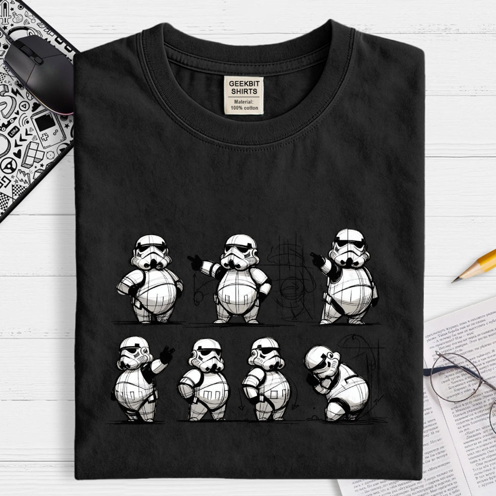 Obese version of Imperial soldier design draft  T-Shirt