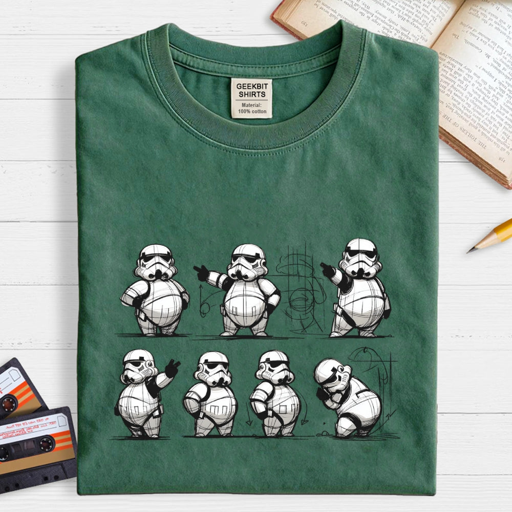 Obese version of Imperial soldier design draft  T-Shirt