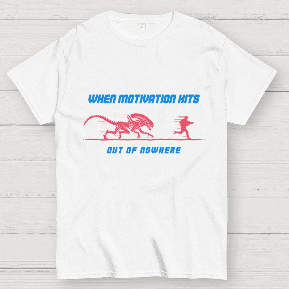 Motivation Hits Hard  T-Shirt